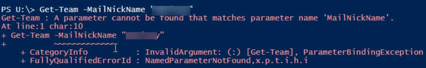 MailNickName property